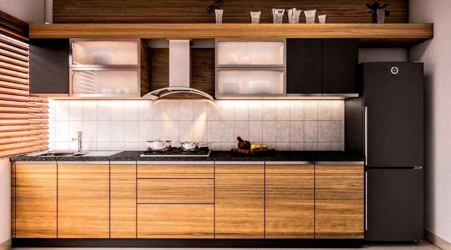 Straight Layout Modular Kitchen Design